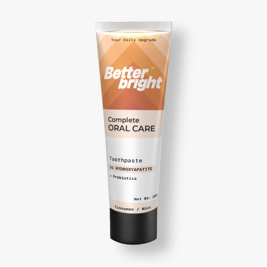 Better Bright Cinnamon Mint toothpaste tube