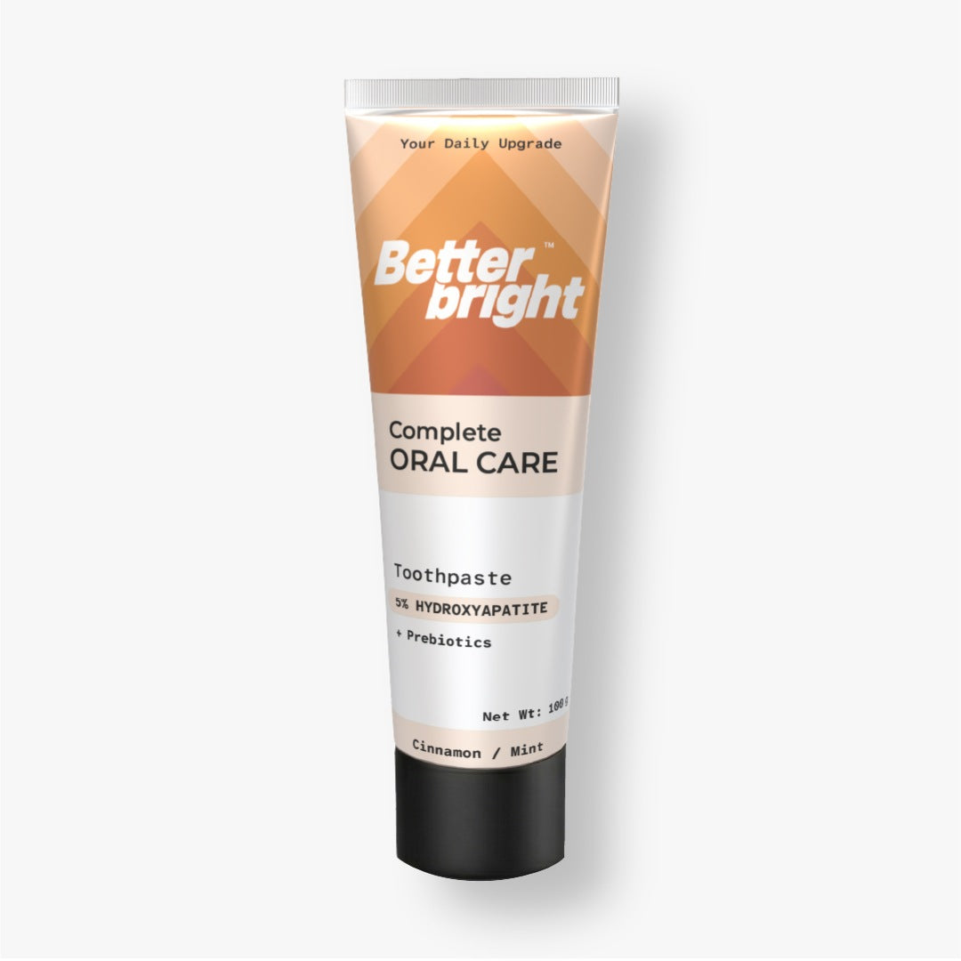 Better Bright Cinnamon Mint toothpaste tube