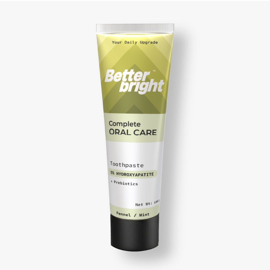 Better Bright fennel Mint toothpaste tube