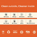 Better Bright oral care banner highlighting fluoride-free, sugar-free, sulphate-free, paraben-free and SLS-free products with vegan and quality certifications.