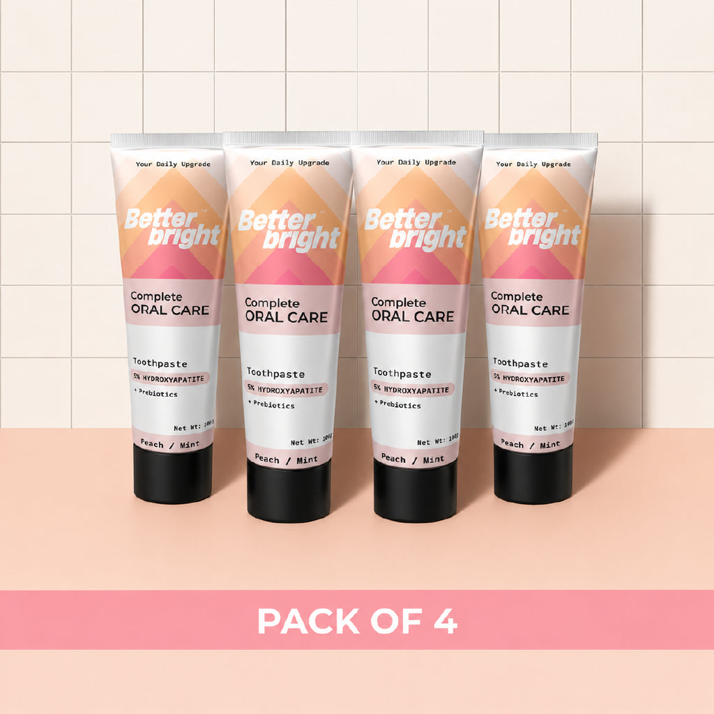 Better Bright Peach Mint toothpaste 4-pack 